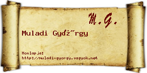 Muladi György névjegykártya