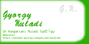 gyorgy muladi business card